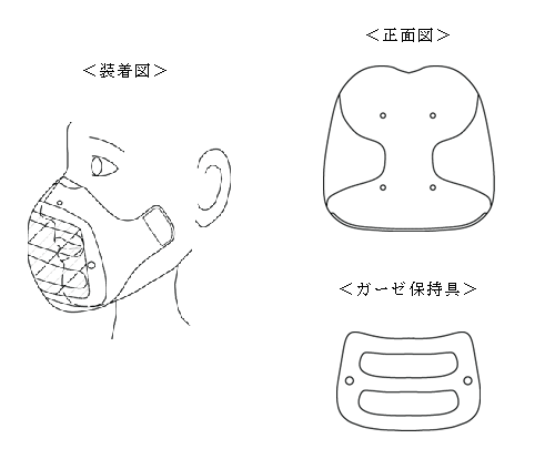 鼻、及び口に密着しない多目的マスク