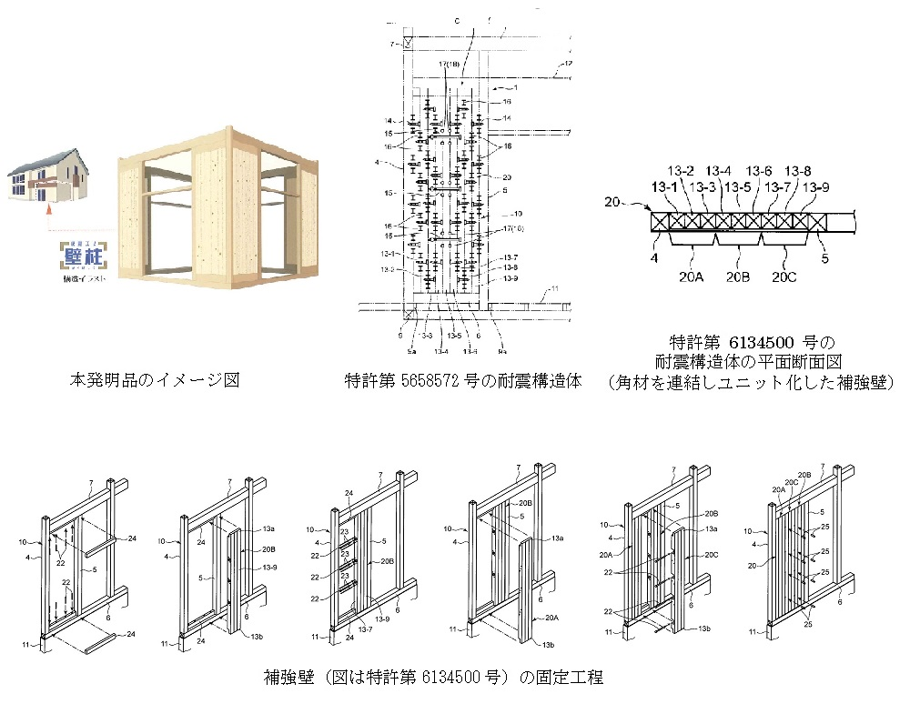 1.耐震構造体および耐震家屋<br/>2.耐震構造体およびこの耐震構造体が組み込まれた耐震家屋