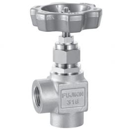 Manual Angle Type Needle Valves With Lock Nut
