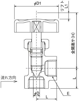 DS-31B-R｜NEW VALUE SERIES 黄銅製 1MPa ニードルストップバルブ 