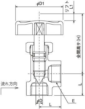 DS-31C-R｜黄銅製ニードルバルブ NEEDLE VALVES｜手動アングル
