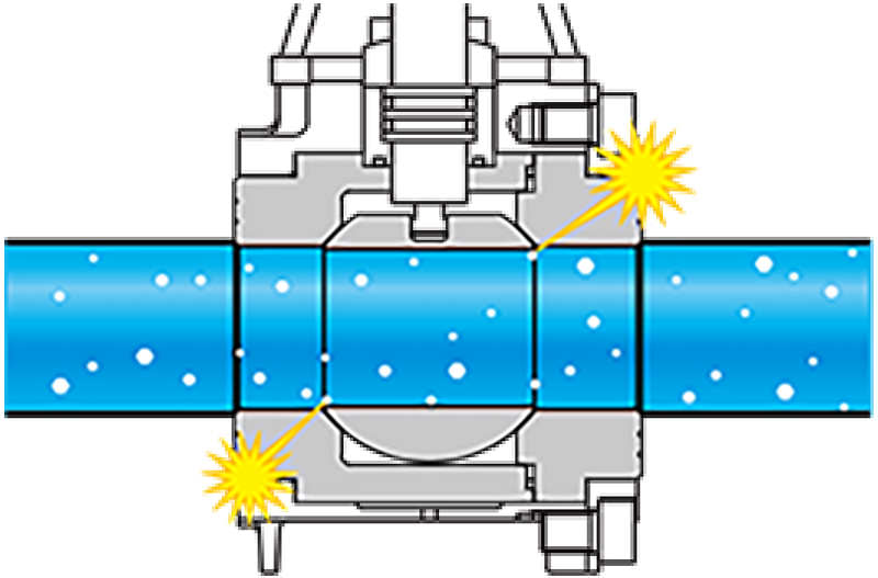 Metal valves are weak against slurry (fluids with solid matter mixed in).