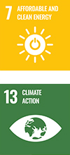 sdgs 7:エネルギーをみんなにそしてクリーンに 13:機構変動に具体的な対策を