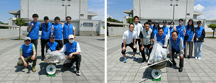 Four groups collected a total of 27kg of trash within around 2 hours