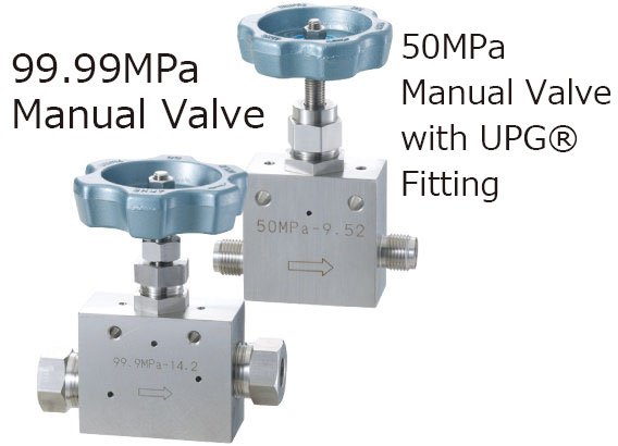99.9MPa manual valve, 50MPa Manual Valve with UPG® Fitting