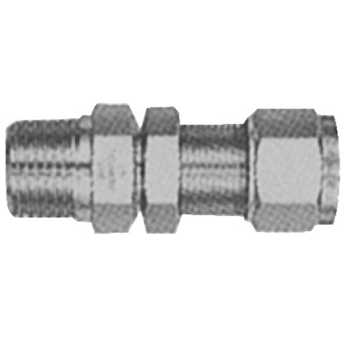 Double Compression Rings Type Fittings Bulkhead Male Connectors