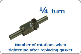 1/4 rotation when tightening after gasket change
