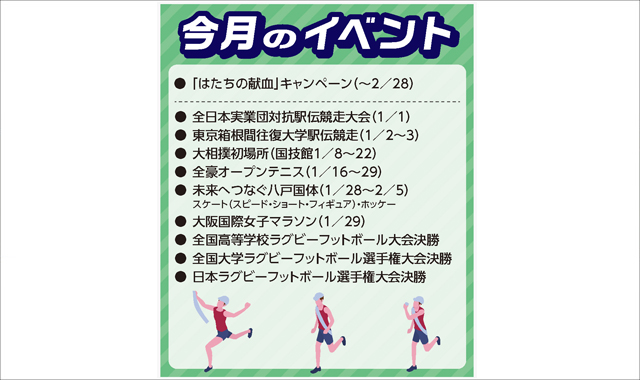 月ごとの行事情報が嬉しい