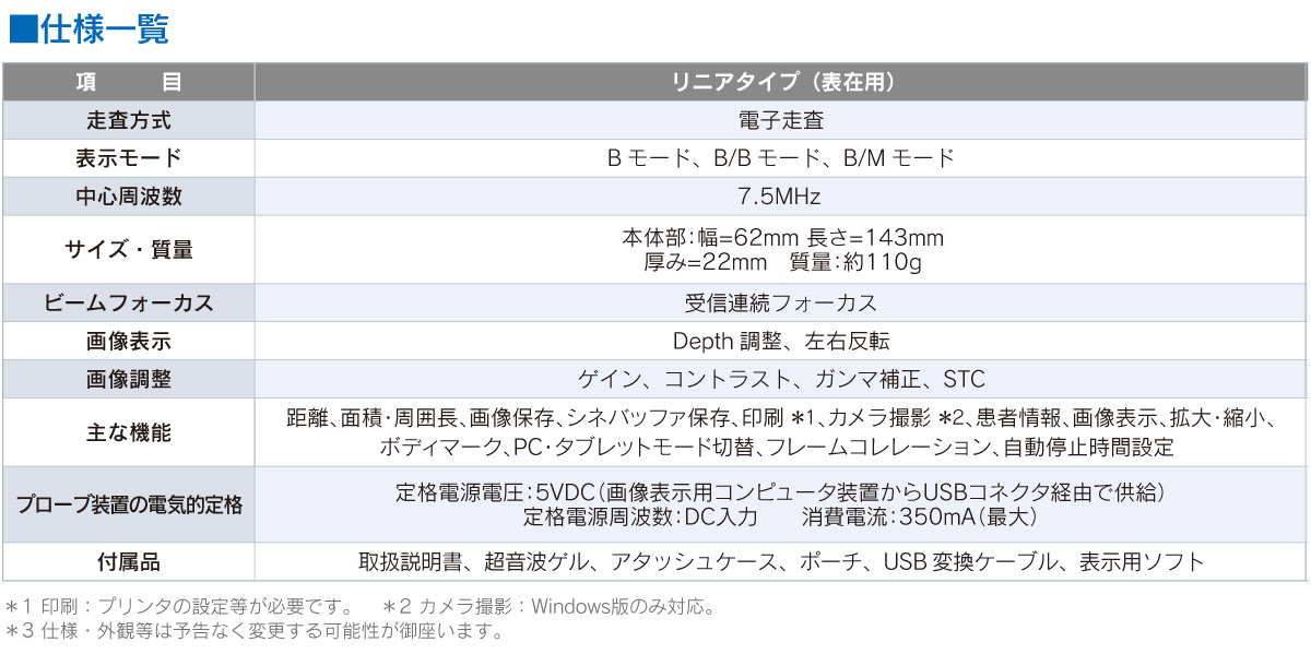 MUS-P0301 仕様