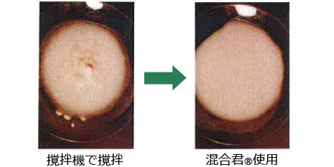 小麦粉のだま取り